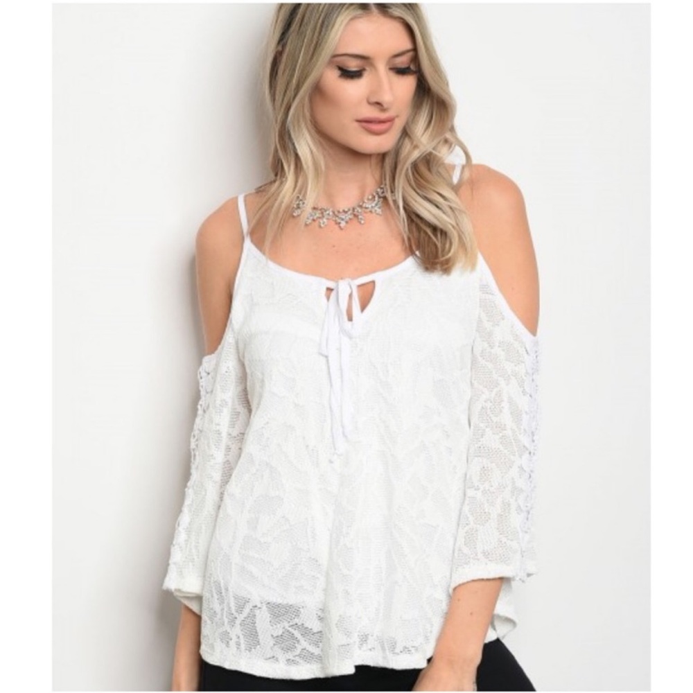 Lace Cold Shoulder Top